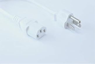 [UL Listed] White 8 Feet Long AC Power Cord Compatible with LG Smart TV UR9000 OLED65C3PUA 86UT7590PUA 50QNED80URA 32LM577BZUA