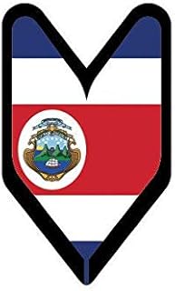 Costa Rican Driver Badge Sticker Decal Vinyl wakaba Leaf soshinoya Costa Rica 5" Bumper Locker Laptop Window - Sticks to Any Surface