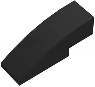 65 Piece Slope, Curved 3 x 1, Black, Compatible with Lego Parts and Pieces