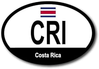 Magnet Me Up Costa Rican Costa Rica Euro Oval Magnet Decal, 4x6 Inches, Heavy Duty for Car, Truck, SUV, Or Any Other Magnetic Surface