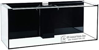 Empire USA - 150 Gallon Starfire Glass Aquarium 60x24x24 Inch, 12mm Eurobraced Fish Tank with Built-in Overflow Box, Rimless Low Iron Glass Aquarium for Freshwater & Saltwater Aquascaping