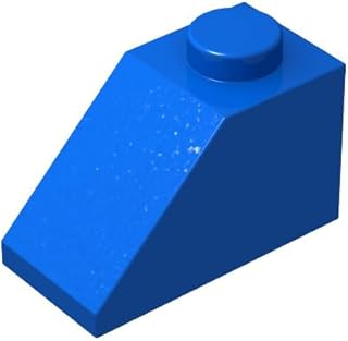 80 Piece Diagonal Brick 1x2, Blue, Compatible with Lego Parts and Pieces