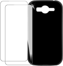 Compatible with Samsung Galaxy Grand Duos i9082 Case Colorful Custom Cover with 2 Pack Tempered Glass Screen Protectors - Shockproof Scratch-Resistant (Black)