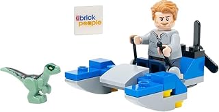 Jurassic World: Owen Minifigure with Swamp Speeder and Baby Raptor