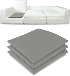 Couch Cushion Supports for Sagging Seat 22'' x 22'' High Density 40D Curved Foam Sofa Cushion Support Under The Saggy Pads Firmer Foam Lifters for Saggy Couch (Grey (Set of 3), 22 Inch * 22 Inch)