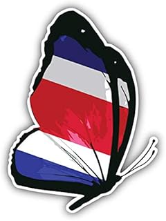 Magnet Costa Rica Flag Butterfly Flexible Vinyl Magnet Waterproof Car Magnetic Bumper Sticker 5"