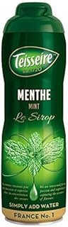 Mint Teisseire Concentrated Mint Syrup for drinks, sodas, and flavoring teas, 20.3 fl oz, Mint by Teisseire [Foods]