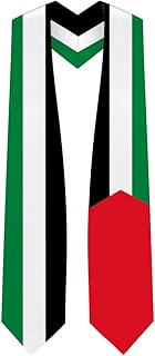 Flag Graduation Stole - Length & Width Fits All Body Types - Study Abroad International Stole