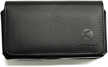 Black Soft Leather Phone Case Sideways Cover Holster with Swivel Belt Clip for Samsung GALAXY S4 Mini (i9190)