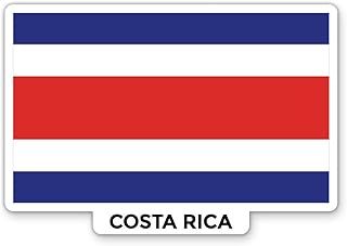 Squiddy Costa Rica Sticker | Costa Rican Flag Country Vinyl Decal Waterproof for Phone Laptop Water Bottle | 3.3 x 2.3 inches