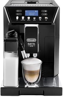 Delonghi ECAM46860B Eletta Evo Fully Automatic Espresso Cappuccino Coffee Maker with One Touch LatteCrema System (Black), Large