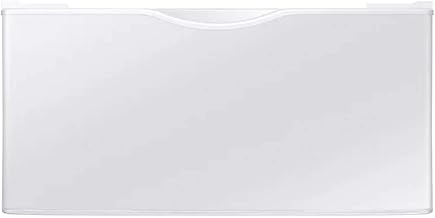 27-Inch Washer Dryer Pedestal Stand w/ Pull Out Laundry Storage Drawer, Stainless Steel, WE402NW/A3, White
