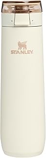 Flowstate Spring Bottle | Leakproof Water Bottle with Carry Strap & Flip-Top Locking Lid | Insulated Stainless Steel | Fits Most Cup Holders | BPA-Free | 20 oz | Cream