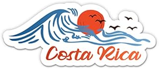 Squiddy Costa Rica Beach Wave - Vinyl Sticker Decal for Phone, Laptop, Water Bottle (3" Wide)