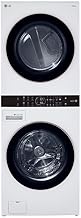 WKE100HWA WashTower Stacked Smart Laundry Center 4.5 Cu.Ft. Front Load Washer & 7.4 Cu.Ft. Electric Dryer in White
