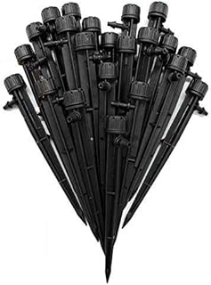 Adjustable Irrigation Drippers,Adjustable 360 Degree Water Flow Drip Irrigation System Drip Emitters for 4/7mm Tube PE Pipe for Flower beds, Vegetable Gardens, Herbs Gardens 50PCS