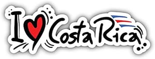 Magnet I Love Costa Rica Flag Slogan Flexible Vinyl Magnet Waterproof Car Magnetic Bumper Sticker 5"