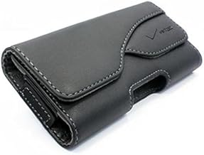 Black Verizon Leather Side Case Cover Protective Pouch Belt Holster Swivel Clip for T-Mobile Samsung Galaxy Avant (SM-G386T) - T-Mobile Samsung Galaxy Core Prime