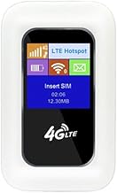 R801 Portable WiFi Modem Color LCD Display Built-in Battery 4G LTE SIM Card Router 10 WiFi Users High Speed Portable Travel Hotspot Mini Router Unlocked 4G mifi (R801)