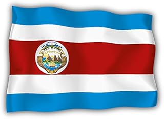 Costa Rica Wave Flag Sticker | Car Bumper, Laptop, Water Bottle, Wall, Window Waterproof Vinyl Sticker Decal