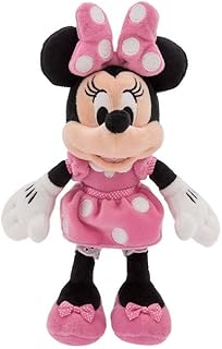 Disney Store Official Mini Bean Bag Plushies – Minnie Mouse – Pink Dress - Cute Stuffed Animal with Detailed Sculpting, Embroidered Features, Bean Bag Bottom Plush Toys for Kids