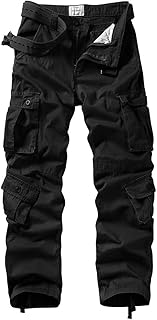 Men's Cargo Pants, Casual Outdoor Camo Pants, Relaxed Fit Work Pants with Multi Pockets
