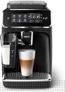 3200 Series Fully Automatic Espresso Machine, LatteGo Milk Frother, 5 Coffee Varieties, Intuitive Touch Display, 100% Ceramic Grinder, AquaClean Filter, My Coffee Choice, Black (EP3241/54)