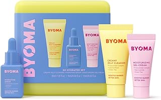 So Hydrating Set - Barrier Repair Skincare Set - Creamy Jelly Cleanser, Hydrating Face Serum & Ceramide Face Moisturizer for Dry Skin - Anti Wrinkle, Alcohol Free Skin Care - 30ml, 15ml, 15ml