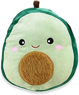 Squishmallows Oficial Kellytoy Food Squad Plush Toys Soft Plush Animal (8 inch, Austin Avocado (Green, Fuzzy Belly))