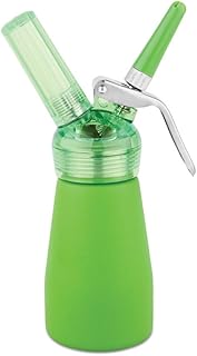 Professional N2O Aluminum Whipped Cream Dispenser with Nozzles and Cleaning Brush (250ml, Green)