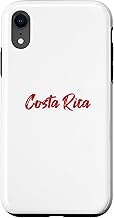 Letters Word Costa Rica in Cute Red Font Case for iPhone XR