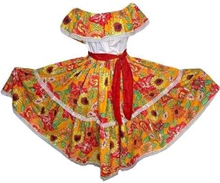 Floral Hispanic Traditional Dress