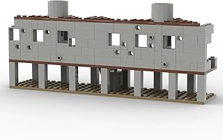 Military Ruins WW2 Ruins Building Set, 120 Pcs WW2 Ruined Building Military Sets, WW2 Toy Block