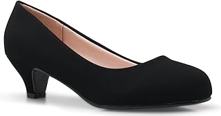 Women's Classic Closed Toe Kitten Heel Pumps | Dress, Work, Party Low Heeled