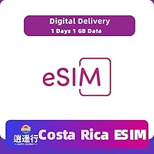 eSIM Card for North America, Costa Rica. | Get QR Code Instantly | 5G/4G High-Speed | Hotspot Allow | for Travel, Business & Unlocked Phones (1 Day, 1 GB/Day, 4G, excluding Voice Calls.)