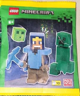 Minecraft: Diamond Hero Minifigure with Creeper and Slime - 6+