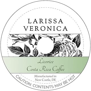 Licorice Costa Rica Coffee (Single Serve K-Cup Pods) (Gourmet, Naturally Flavored, Whole Coffee Beans) (12 pods, ZIN: 573391)