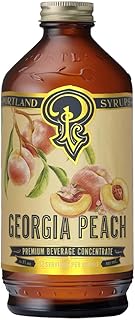 Portland Syrups Georgia Peach Syrup - Juicy Peach Flavoring for Coffee, Teas, Smoothies, and Cocktails – Great for Adding a Touch of Southern Delight to Any Beverage - 12 oz, 12 Servings, Set of 1