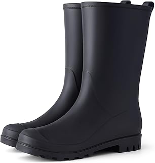 Women's Mid Calf Waterproof Rain Boots