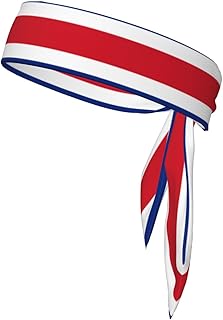 Flag of Costa Rica Print Sports Headband, Suitable for Cycling, Running, and Yoga - Lightweight and Comfortable