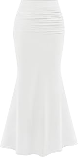 Women Fitted Mesh Mermaid Skirt 2026 Spring Summer Casual High Waisted Ruched Maxi Long Bodycon Going Out Outfit
