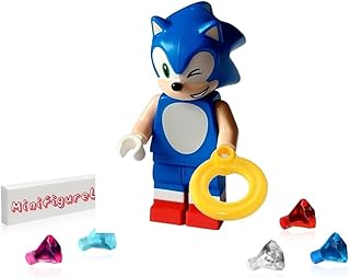 Ideas Minifigure - Sonic The Hedgehog with Accessories and Minifigureland Tile (All New for 2022) 21331