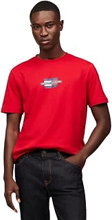 Men's Short Sleeve Cotton Graphic T-Shirts with Printed Logo