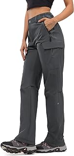 Women's-Hiking-Pants-Cargo-Quick-Dry-Stretch-Lightweight Work Outdoor Pants with 5 Deep Pockets
