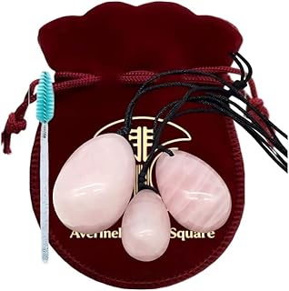 jkahh 3PC Jade Stone Yoni Egg Set Natural Rose Quartz Vaginal Massage Eggs Ball Repair Vaginal Tightening Kegel Muscle Exercise Care,Type 12