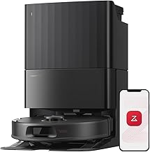 Qrevo S5V Robot Vacuum and Mop, FlexiArm Edge Mopping, 12,000Pa Suction, Dual Zero-Tangle System, Smart Obstacle Avoidance, 10mm Mop Lifting, Auto Mop Washing&Drying, Self-Emptying&Refilling