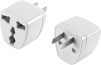 Cellet Universal Travel Adapter: Seamless Plug Conversion for International Travelers AC Wall Power Adapter to Convert China, UK, AU, EU & Other Plugs to US, Mexico, Canada Plug (2PACK) (Type-A)