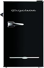 FRIGIDAIRE EFR376-BLACK 3.1 Cu Ft Black Retro Bar Fridge with Side Bottle Opener