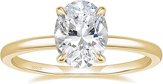 3CT 925 Sterling Silver Engagement Rings Oval Cut Solitaire Cubic Zirconia CZ Wedding Promise Rings for Her Wedding Bands for Women Size 3-11