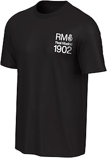 Real Madrid Men’s Registered Short Sleeve Crewneck Tee – Official Licensed Soccer Apparel